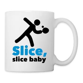 table tennis: slice, slice baby - Tasse - Weiß - Rechts