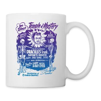Vintage Halloween Spook Show Temple of Mystery - Tasse - Weiß - Rechts