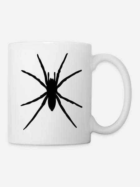 spider silhouette - Mug blanc - blanc