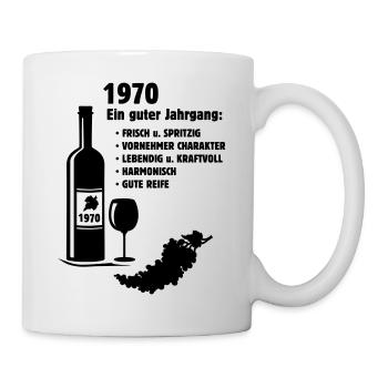 Geburtstag - Jahrgang Shirt 1970 - Tasse - Weiß - Rechts