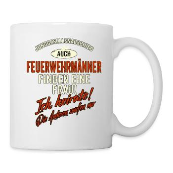 JGA BRAEUTIGAM - Feuerwehrmann - Version Auch rot - Tasse - Weiß - Rechts
