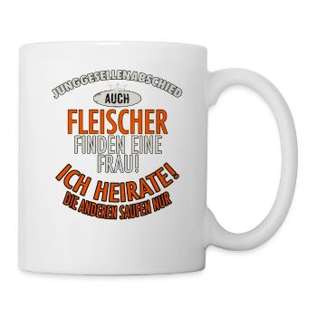 JGA BRAEUTIGAM - Fleischer - Version Auch - roter - Tasse - Weiß - Rechts