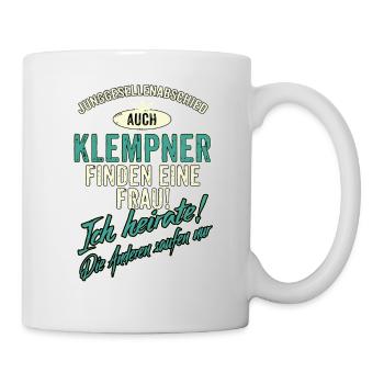 JGA BRAEUTIGAM - Klempner - Version Auch - petrol - Tasse - Weiß - Rechts