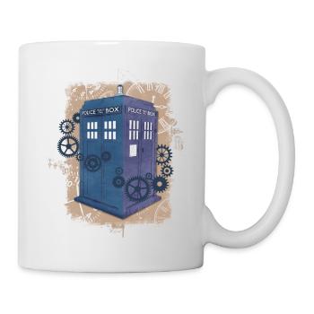 Steampunk policebox blc - Mug blanc - blanc - Droite