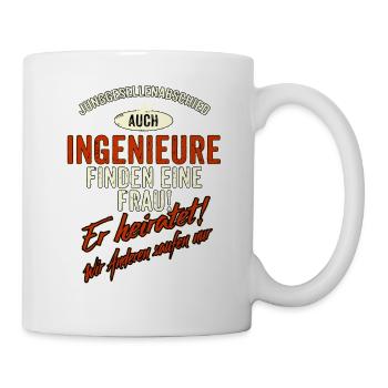 JGA Team - Ingenieur - Version Auch rot Retro - - Tasse - Weiß - Rechts