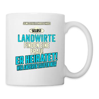 JGA Team - Landwirt - strong sky blue - RAHMENLOS - Tasse - Weiß - Rechts