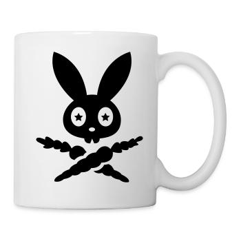 Skully star eye eye hare rabbit bunny bunnies - Mug - white - Right