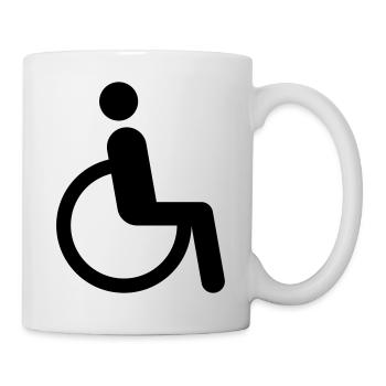 Rollstuhl - Tasse - Weiß - Rechts