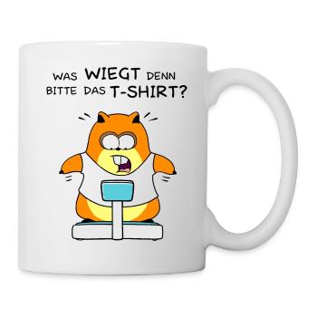 Fettes Hamster Shirt - Tasse - Weiß - Rechts