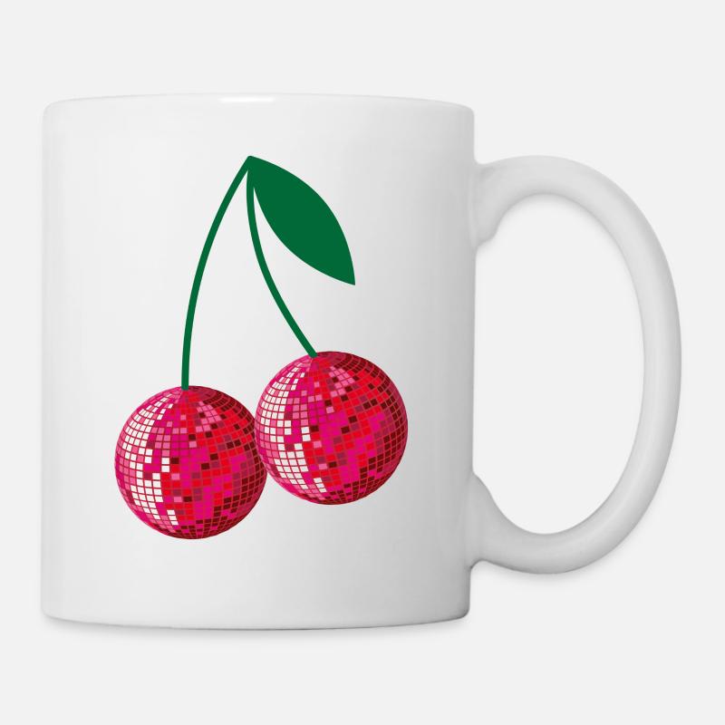 Disco-Kirschen - Tasse - Weiß
