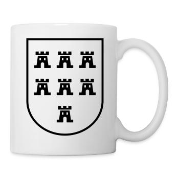 Wappen Siebenbürger Sachsen s/w - Siebenbürgen - Tasse - Weiß - Rechts