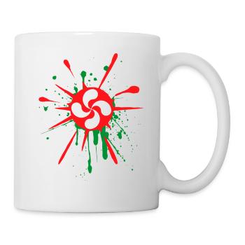 croix basque - Mug - white - Right