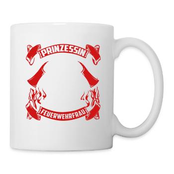Feuerwehrfrau - Retten - Tasse - Weiß - Rechts