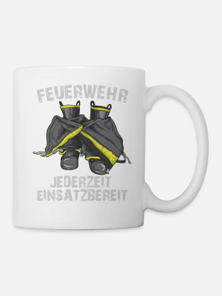 Jederzeit einsatzbereit - Tasse - Weiß