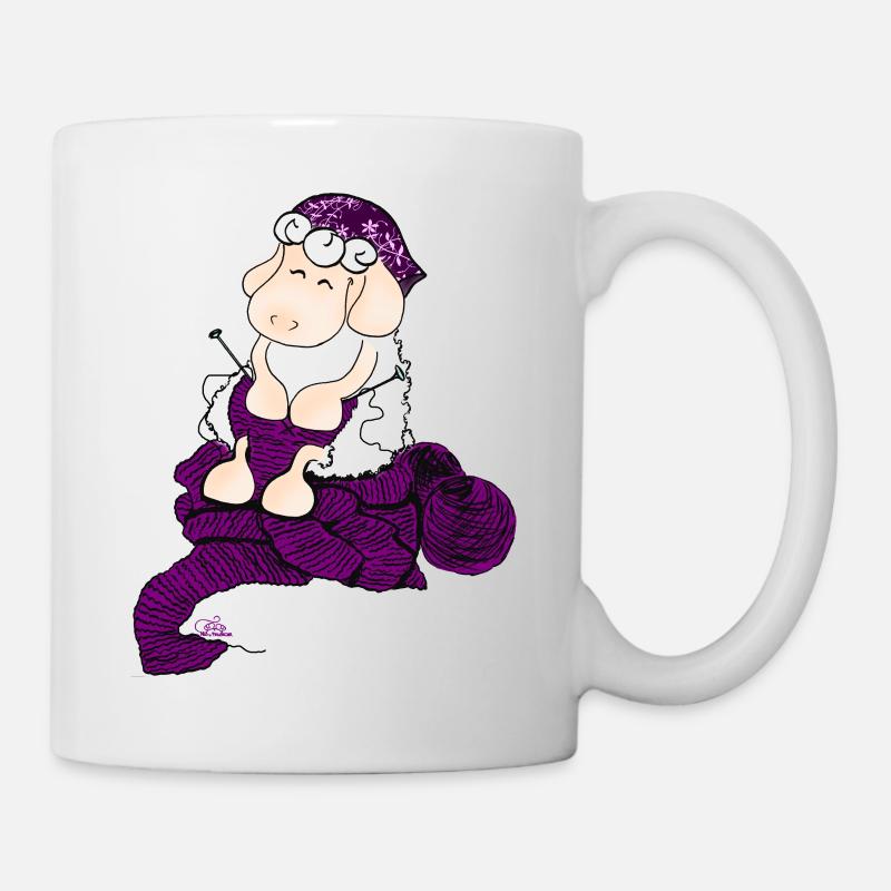 Knitting Sheep - Knitting Sheep - Mug - white