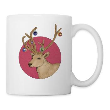 Rennes à Noël - Mug blanc - blanc - Droite