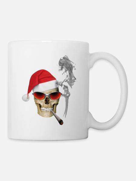 CHRISTMAS SKULL - Tasse - Weiß
