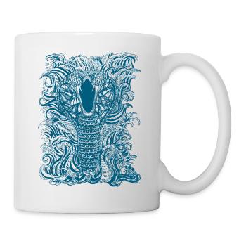 Snake-and-Water-in-Blue - Mug - white - Right