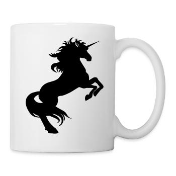 Einhhorn steigend kl - Tasse - Weiß - Rechts