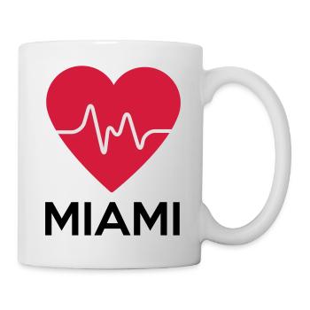 coeur Miami - Mug blanc - blanc - Droite