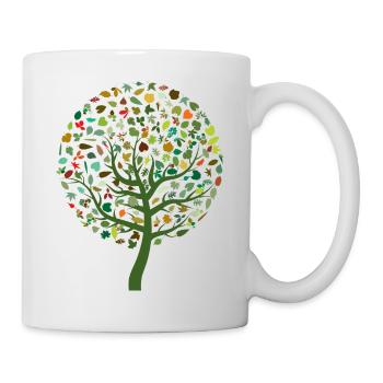 Seasonal Leaves - Tasse - Weiß - Rechts