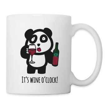 Panda potable - Il est heures de vin - temps pour le vin - Mug blanc - blanc - Droite