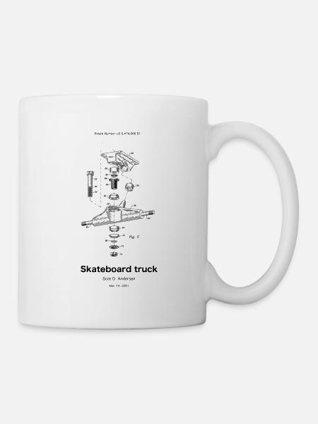 skateboard truck - Mug - white