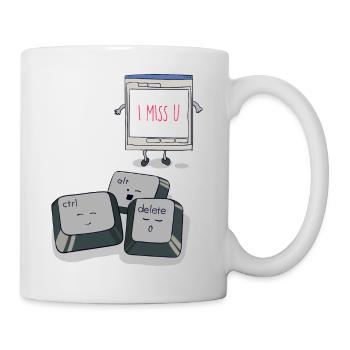 Ich vermisse Sie CAD Tastatur - computer - Tasse - Weiß - Rechts