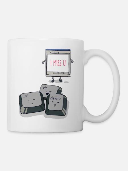 Ich vermisse Sie CAD Tastatur - computer - Tasse - Weiß