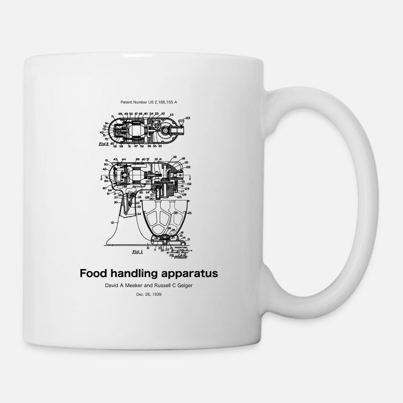Appareil de manipulation des aliments - Mug blanc - blanc