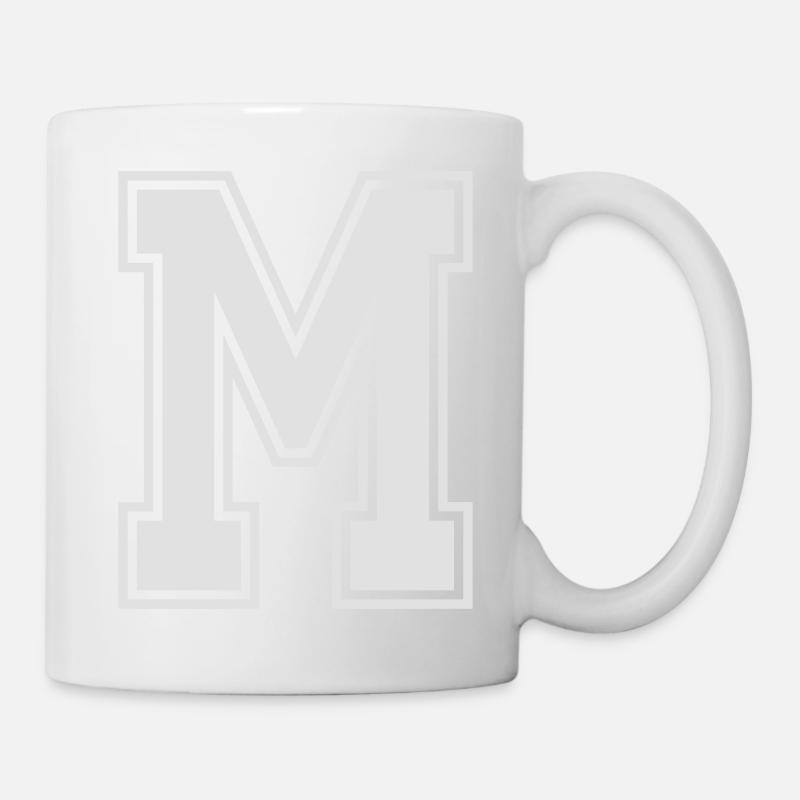 Buchstabe M - Tasse - Weiß
