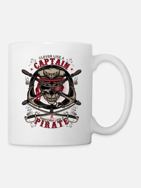 captain pirate - Mug - white