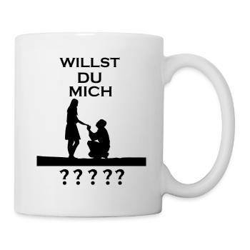 Willst du mich heiraten? - Tasse - Weiß - Rechts