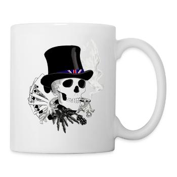 crâne Angleterre - Mug blanc - blanc - Droite