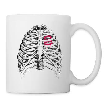 Kettlebell Herz // Liebe - Tasse - Weiß - Rechts
