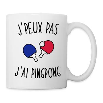 J'peux pas j'ai pingpong - Mug blanc - blanc - Droite