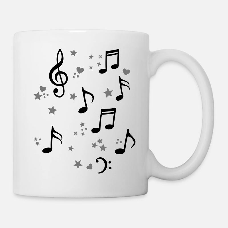 musique classique et musique pop clé de sol - Mug blanc - blanc