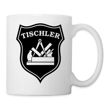 Tischler 19 Schreiner Tischlerwappen Zunft Wappen - Tasse - Weiß - Rechts