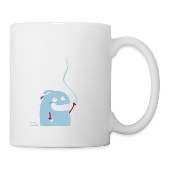 Monster is catching star - Mug - white - Right