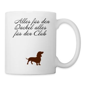 Dackel - Tasse - Weiß - Rechts