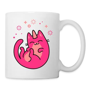Einhorn Katze - Tasse - Weiß - Rechts