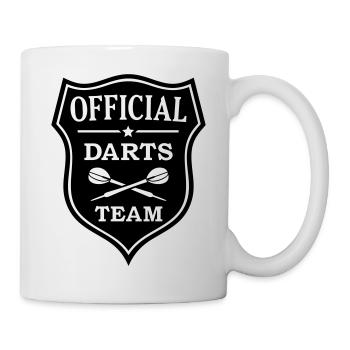 Bestes Dart-Team Dart Dartpfeil Team Darts - Tasse - Weiß - Rechts