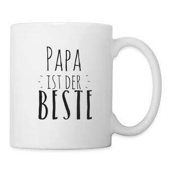 Papa ist der Beste - Tasse - Weiß - Rechts