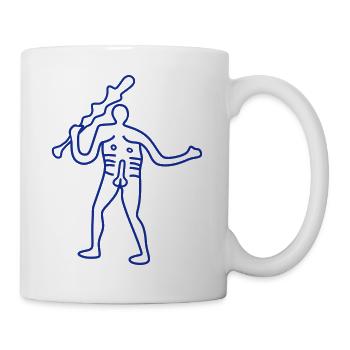 Neolithic Chalk Man - Mug - white - Right