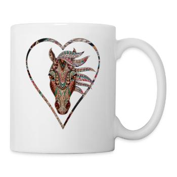 tête de cheval noble pour le cheval amoureux du cheval de cheval - Mug blanc - blanc - Droite