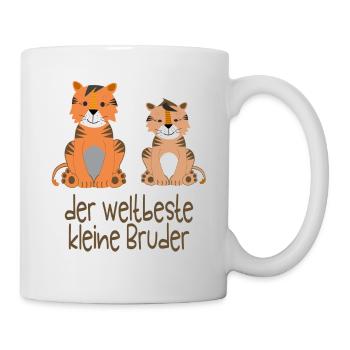 Tiger - der weltbeste kleine Bruder - Tasse - Weiß - Rechts