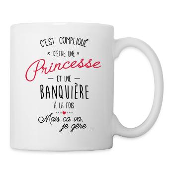 princesse et banquiere - Mug blanc - blanc - Droite