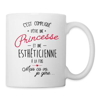 princesse et esthéticienn - Mug blanc - blanc - Droite