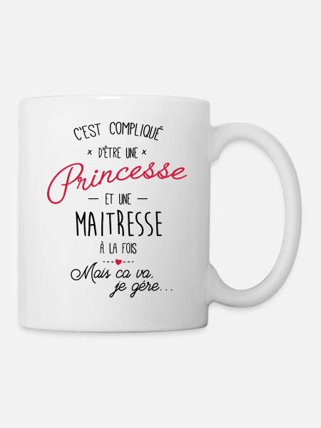 princesse et maitresse - Mug blanc - blanc