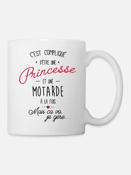 princesse et motarde - Mug blanc - blanc